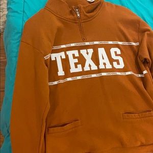 Texas Longhorns VS PINK quarter zip sweatshirt